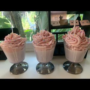 Not edible ice cream candle pink